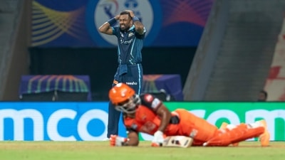 Hardik Pandya, captain of Gujarat Titans reacts during match 21 of the Indian Premier League 2022 (PTI) Hardik Pandya, captain of Gujarat Titans reacts during match 21 of the Indian Premier League 2022 (PTI)