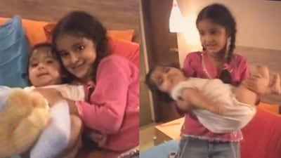 A throwback video of Ananya Panday and her sister Rysa Panday. A throwback video of Ananya Panday and her sister Rysa Panday.