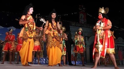 Ramlila being performed in Ayodhya. (HT FILE PHOTO)