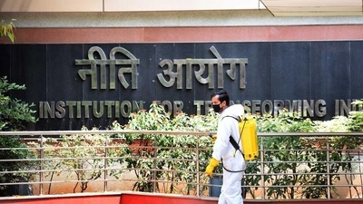 NITI Aayog building in New Delhi. (Hindustan Times)