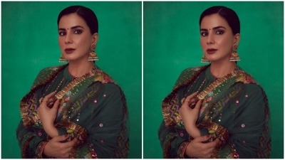 Kirti’s ethnic diaries are treat for sore eyes. A few days back, the actor slayed ethnic fashion goals in a green salwar suit from the shelves of Torani. (Instagram/@iamkirtikulhari)