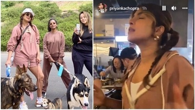 Priyanka Chopra spent her 'soul Sunday' with friends and her dogs. Priyanka Chopra spent her 'soul Sunday' with friends and her dogs.