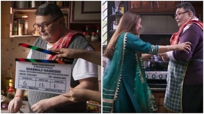 Farhan Akhtar has shared a behind-the-scenes video from Sharmaji Namkeen sets.