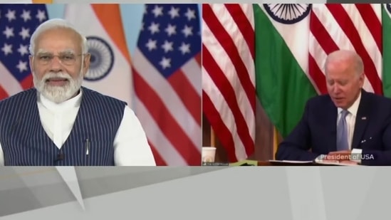 Prime Minister Narendra Modi and US President Joe Biden.&nbsp;