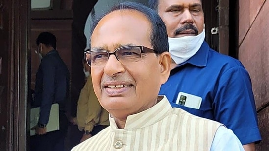 New Delhi, Mar 24 (ANI): Madhya Pradesh Chief Minister Shivraj Singh Chouhan arrives at parliament, in New Delhi on Thursday. (ANI Photo) (ANI)