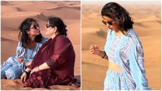 Actor Hina Khan loves to travel around the world with her loved ones. One look at her Instagram page, and you would believe the same. The star has been posting snippets from her Dubai trip with followers on Instagram in the past few days, giving us major wanderlust vibes. Hina's latest pictures from Dubai show her enjoying the dunes. Keep scrolling to get a glimpse of what all she did.(Instagram/@realhinakhan)