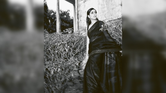 The pictures were all clicked in black and white frames for the vintage old school touch.(Instagram/@mrunalthakur)