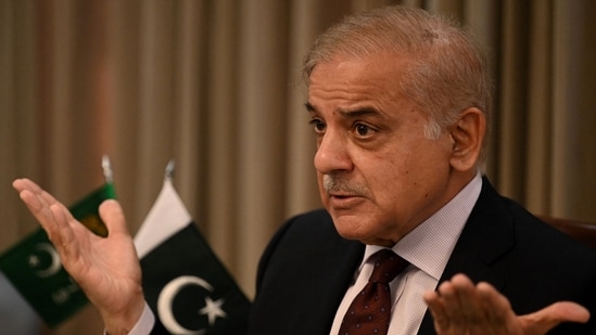 Newly elected Pakistan Prime Minister Shehbaz Sharif. (Photo by Aamir QURESHI/AFP) (File Photo)