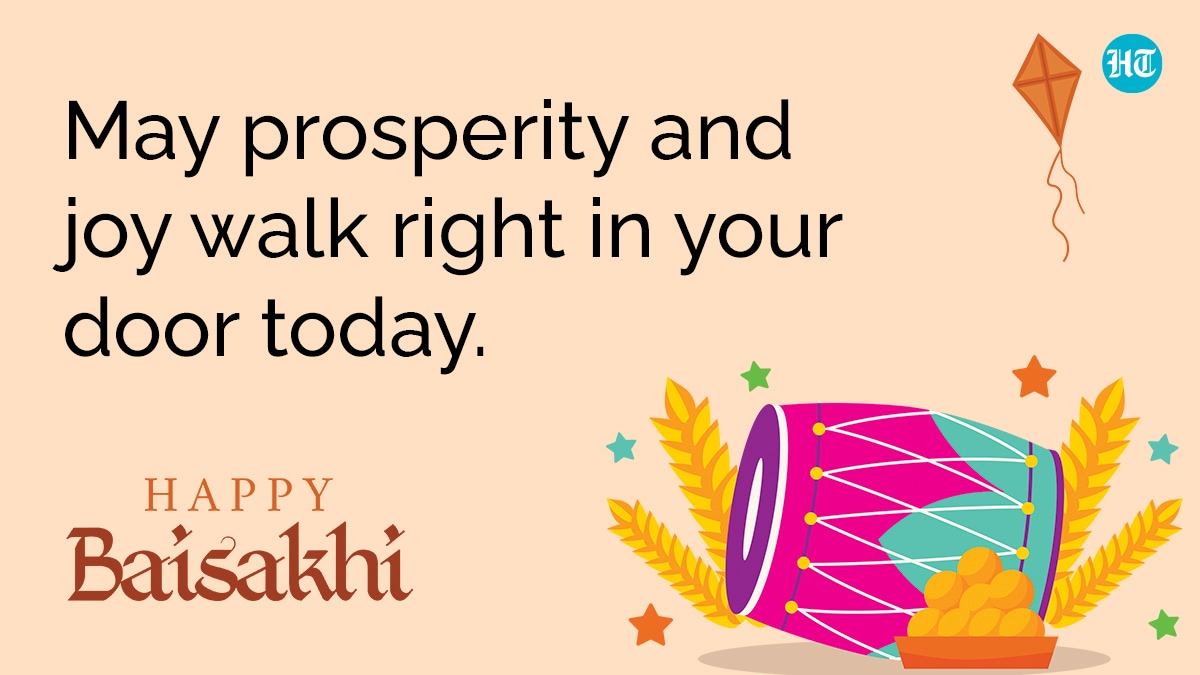 “May prosperity and joy walk right in your door today. Happy Baisakhi.” “May prosperity and joy walk right in your door today. Happy Baisakhi.”