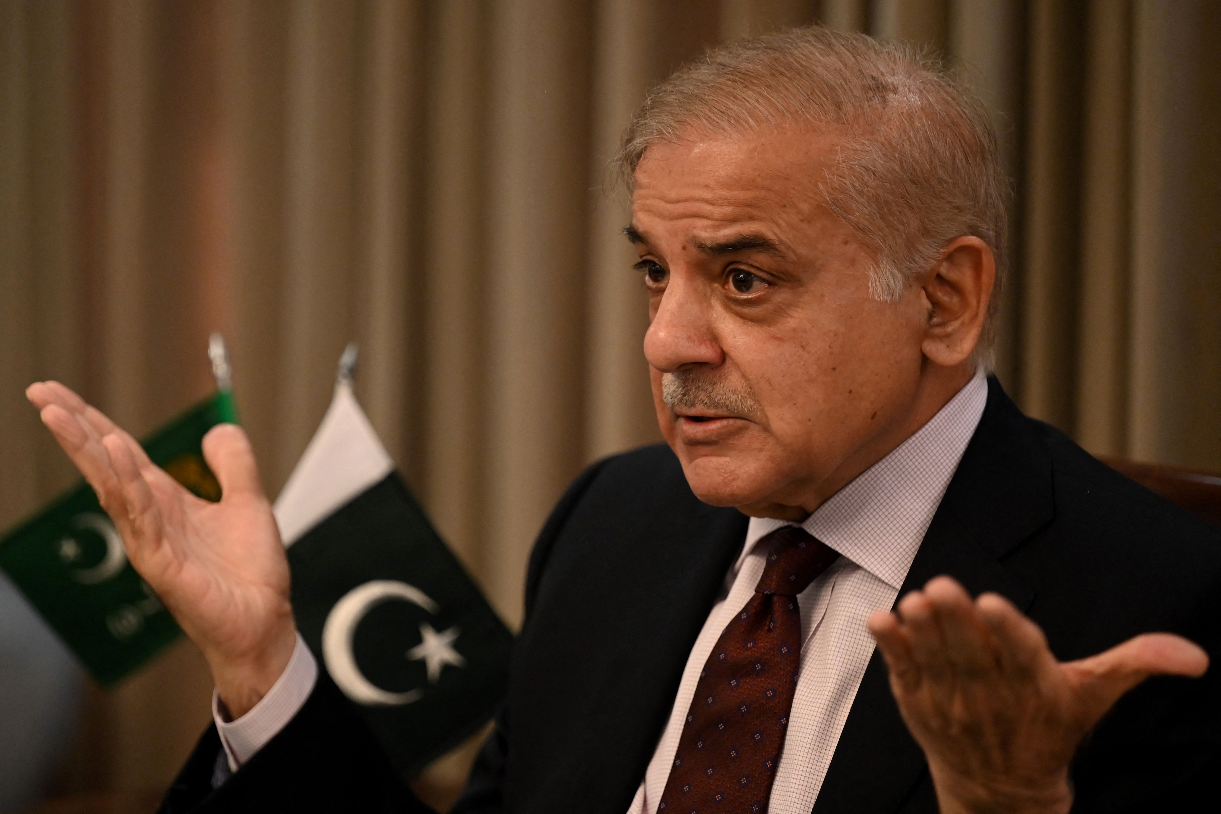 Newly elected Pakistan Prime Minister Shehbaz Sharif. (Photo by Aamir QURESHI/AFP) (File Photo) Newly elected Pakistan Prime Minister Shehbaz Sharif. (Photo by Aamir QURESHI/AFP) (File Photo)