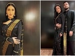 Shruti Haasan, known for her music and unique fashion sense, went all traditional and donned a black pat silk saree as she visits Guwahati, Assam with her beau Santanu Hazarika for Rongali Bihu.(Instagram/@shrutzhaasan)