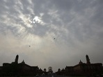 Clouds hover over Rashtrapati Bhavan, on Tuesday. (Amal KS/HT) Clouds hover over Rashtrapati Bhavan, on Tuesday. (Amal KS/HT)
