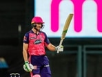 Jos Buttler of Rajasthan Royals celebrates after scoring a half century(IPL) Jos Buttler of Rajasthan Royals celebrates after scoring a half century(IPL)