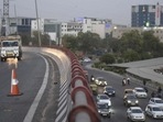 The Haryana State Industrial and Infrastructure Corporation (HSIIDC) opened a new U-turn on the left-most service lane of the Delhi-Gurgaon Expressway. (Photo by Parveen Kumar/Hindustan Times) The Haryana State Industrial and Infrastructure Corporation (HSIIDC) opened a new U-turn on the left-most service lane of the Delhi-Gurgaon Expressway. (Photo by Parveen Kumar/Hindustan Times)