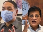 Maharashtra home minister Dilip Walse Patil (left) and BJP leader Kirit Somaiya (right).&nbsp;