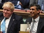 Britain's Prime Minister Boris Johnson (L) and Britain's Chancellor of the Exchequer Rishi Sunak. (Photo by JESSICA TAYLOR/UK PARLIAMENT/AFP) (File Photo)