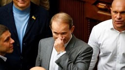 Viktor Medvedchuk, a leader of Opposition Platform-For life, attending a parliament session in Kyiv, Ukraine.