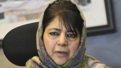 PDP president Mehbooba Mufti was previously too placed under house arrest and prevented from travelling to different parts of Kashmir. (HT file photo)