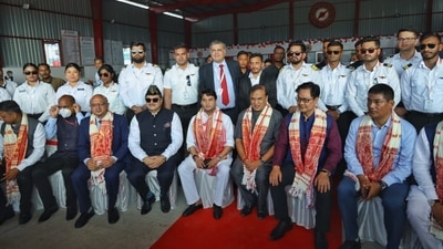 The services will be further expanded to Tezu, Mechuka, Ziro and Tuting in Arunachal Pradesh with the Dibrugarh airport as the hub station. (Twitter/@JM_Scindia) The services will be further expanded to Tezu, Mechuka, Ziro and Tuting in Arunachal Pradesh with the Dibrugarh airport as the hub station. (Twitter/@JM_Scindia)