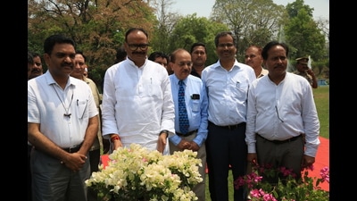 Deputy chief minister Brajesh Pathak at the NBRI on Tuesday. (HT Photo) Deputy chief minister Brajesh Pathak at the NBRI on Tuesday. (HT Photo)