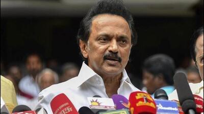 Chief minister M K Stalin said that the BJP’s “unnecessary politics to strengthen their party” will never work in Tamil Nadu. (PTI) Chief minister M K Stalin said that the BJP’s “unnecessary politics to strengthen their party” will never work in Tamil Nadu. (PTI)