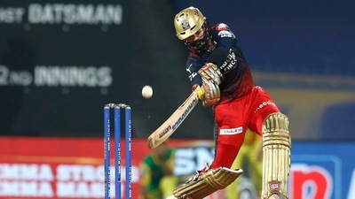 RCB's hopes were rekindled when Dinesh Karthik went big guns towards the end of the innings (ANI) RCB's hopes were rekindled when Dinesh Karthik went big guns towards the end of the innings (ANI)