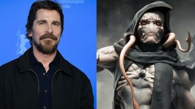 Leaks indicate that Christian Bale's (left) look as Marvel villain Gorr in Thor: Love and Thunder will be different from what the character looks like in the comics (right). Leaks indicate that Christian Bale's (left) look as Marvel villain Gorr in Thor: Love and Thunder will be different from what the character looks like in the comics (right).