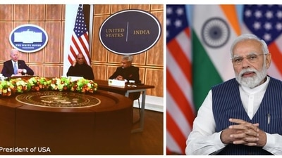 On Monday, Prime Minister Narendra Modi also virtually met US President Joe Biden. On Monday, Prime Minister Narendra Modi also virtually met US President Joe Biden.