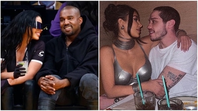 Kanye West and Chaney Jones; Kim Kardashian and Pete Davidson.
