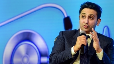 Serum Institute of India CEO Adar Poonawalla speaks at the 'AIMA Leadership Conclave' in New Delhi on Tuesday, (PTI)