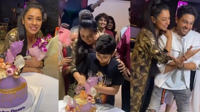 Photos from Rupali Ganguly's birthday. Photos from Rupali Ganguly's birthday.