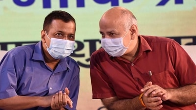 A file photo of Delhi CM Arvind Kejriwal and deputy CM Manish Sisodia. (PTI)