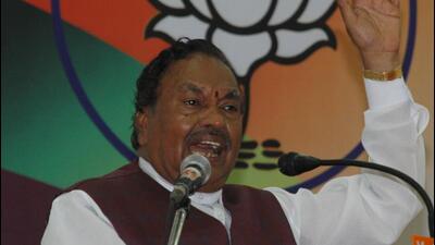 KS Eshwarappa, one of the senior most leaders of the Bharatiya Janata Party (BJP) in Karnataka, has been in the middle of several controversies in the recent past . (HT) KS Eshwarappa, one of the senior most leaders of the Bharatiya Janata Party (BJP) in Karnataka, has been in the middle of several controversies in the recent past . (HT)