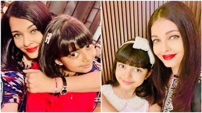 Aishwarya Rai with her daughter Aaradhya Bachchan.