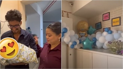 Bharti Singh and Haarsh Limbachiyaa welcomed their baby boy on April 3. Bharti Singh and Haarsh Limbachiyaa welcomed their baby boy on April 3.