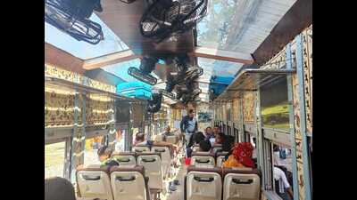 AC vistadome coach launched on Pathankot-Joginder Nagar narrow gauge section (HT)