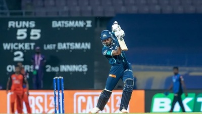 Hardik Pandya scored a 42-ball 50 against Sunrisers Hyderabad in IPL 2022. (IPLT20.com) Hardik Pandya scored a 42-ball 50 against Sunrisers Hyderabad in IPL 2022. (IPLT20.com)