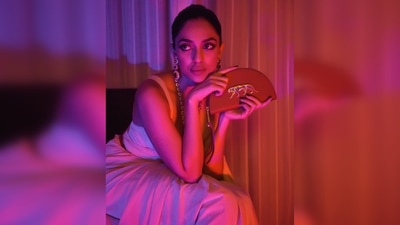 Sobhita Dhulipala shared her pictures on her Instagram handle and captioned them, "Tb to Kurup world premiere in Dubai. God knows I love to dress up." (Instagram/@sobhitad)