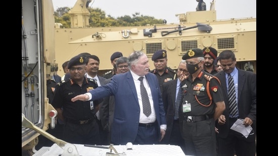 Chief of Army Staff General MM Naravane inducted the first set of indigenously developed specialist vehicles (HT PHOTO)