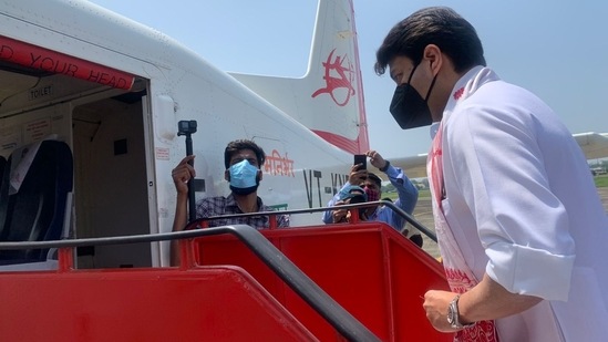 Regular flight operations are slated to start from April 18 on the Dibrugarh-Pasighat-Lilabari-Dibrugarh route.(Twitter/@JM_Scindia)