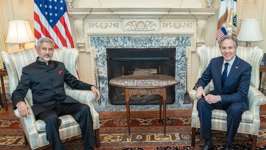 EAM Jaishankar also tweeted an image of a breakfast meeting with United States Secretary of State Antony Blinken. “Wide ranging exchange of views on the global situation,regional hotspots and bilateral cooperation. Took place with the comfort and openness of true strategic partners,” he wrote.(Twitter @DrSJaishankar)