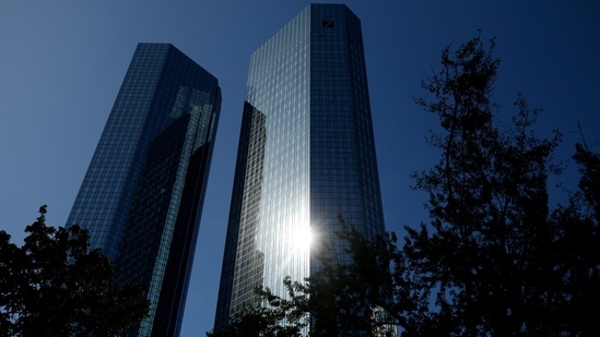 FILE PHOTO: The headquarters of Germany's Deutsche Bank are pictured in Frankfurt, Germany.(REUTERS)