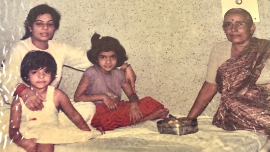 Priyanka Chopra with her mom Madhu Chopra, grandmother and friend.