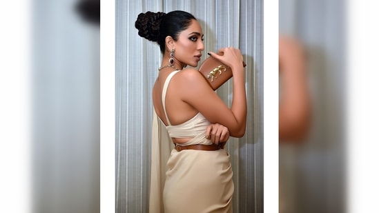 Sobhita Dhulipala had earlier shared some breathtaking photos from the event on her Instagram handle and captioned her post, "Kurup World premiere, Dubai. 11th November 2021."(Instagram/@sobhitad)