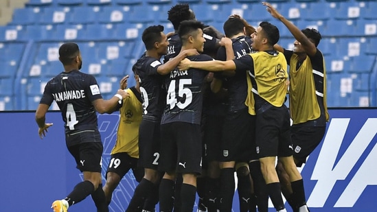 Mumbai City FC players celebrate(Mubai City FC/Twitter)