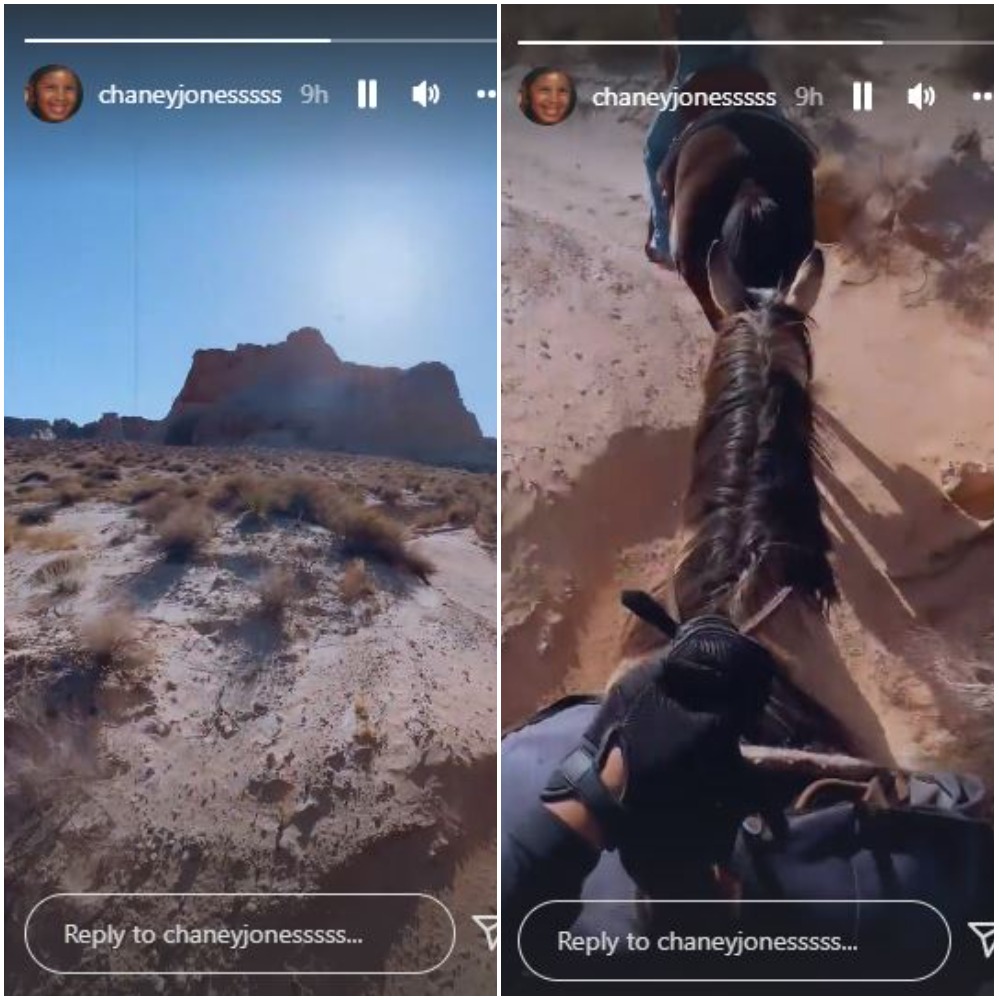 Chaney recently shared a clip and gave a glimpse of the desert.