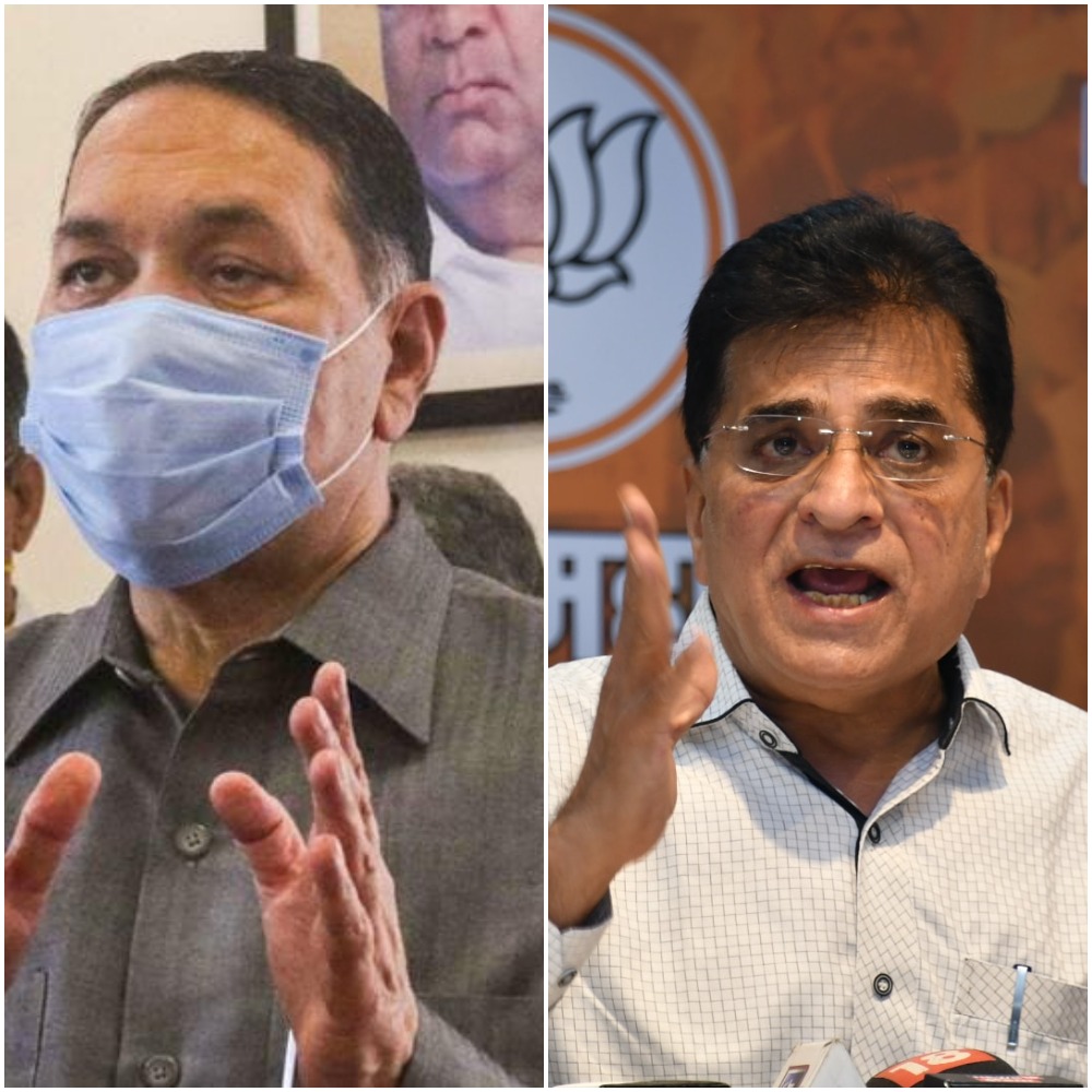 Maharashtra home minister Dilip Walse Patil (left) and BJP leader Kirit Somaiya (right). Maharashtra home minister Dilip Walse Patil (left) and BJP leader Kirit Somaiya (right). 