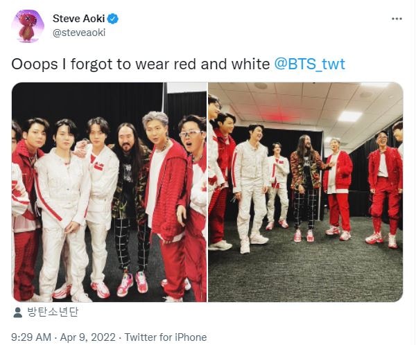 BTS reunites with Steve Aoki in Las Vegas concert