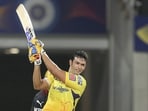 Shivam Dube of the Chennai Superkings plays a shot during the Indian Premier League 2022 cricket match between Chennai Super Kings and the Royal Challengers Bangalore.(PTI)