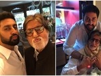 Abhishek Bachchan with his father Amitabh Bachchan.